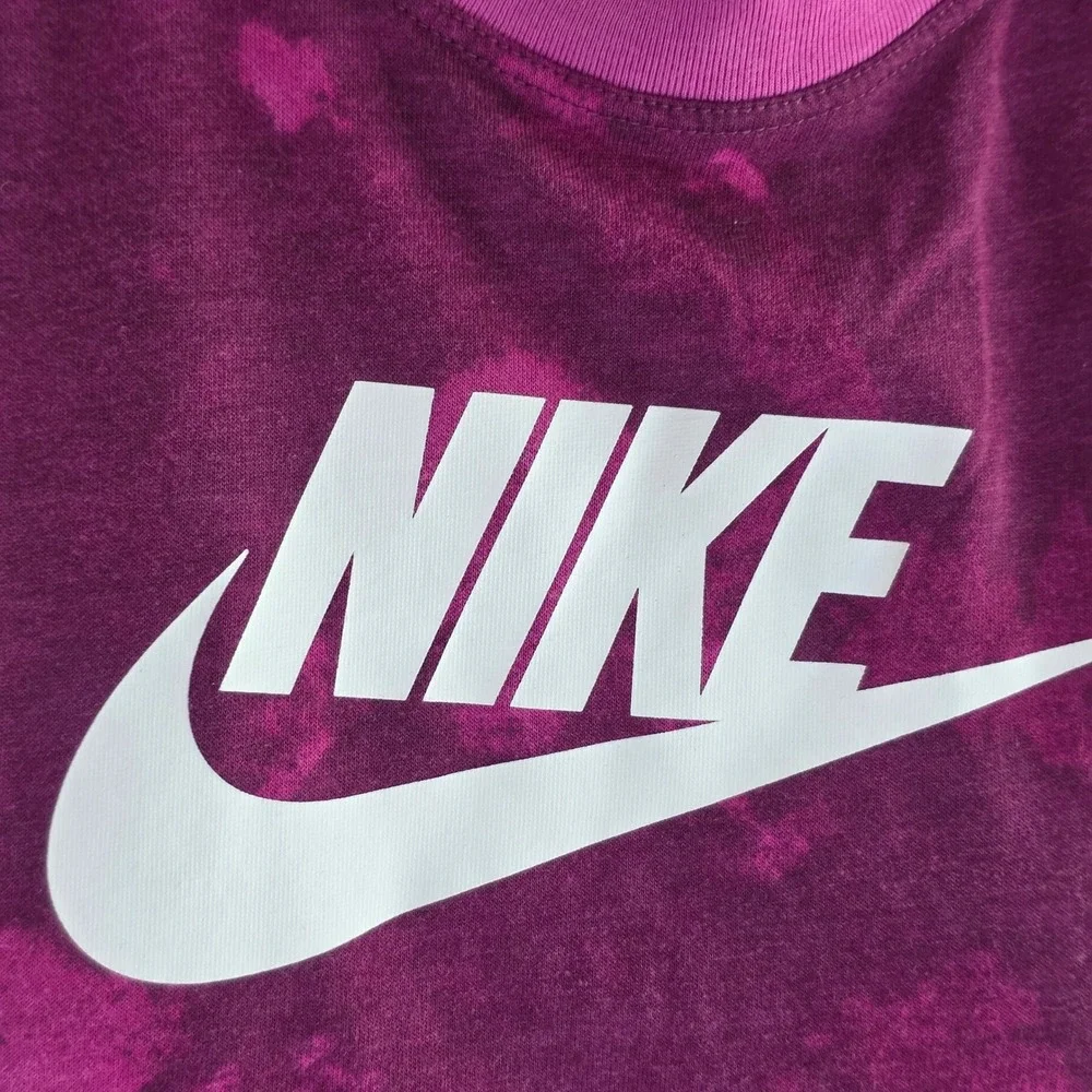 Nike Muscle Tank Top Womens Small Pink Tie Dye Futura Logo BV8238-623 Sportswear